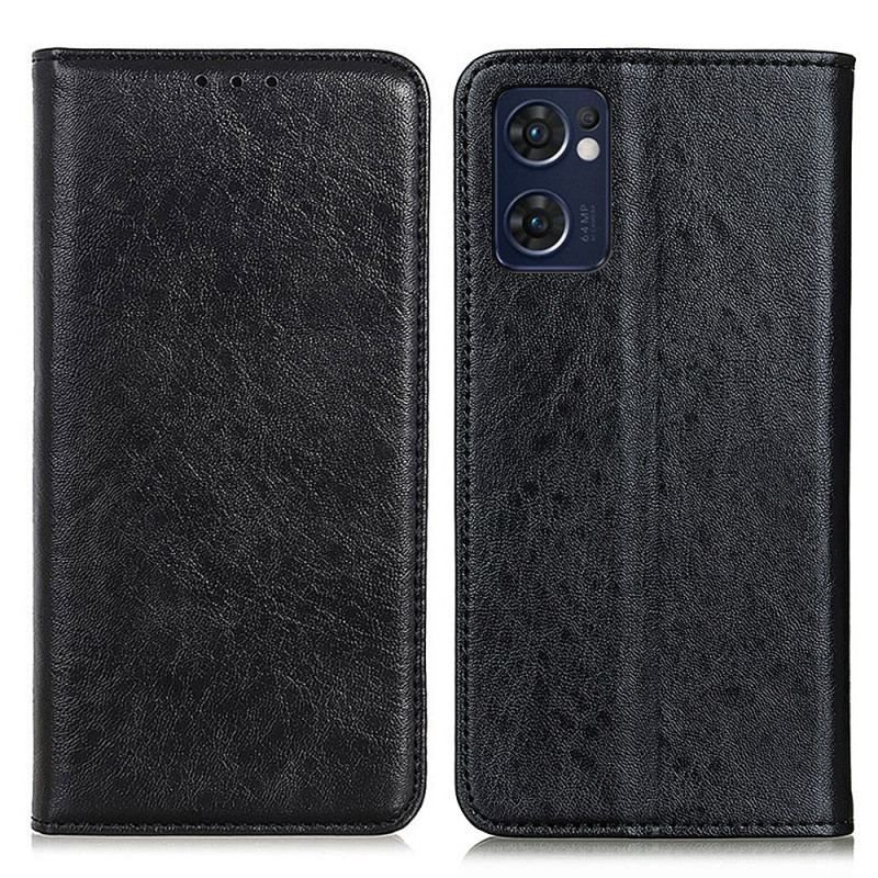 Cover Oppo Find X5 Lite Flip Cover Læder Tekstur