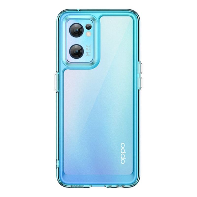 Cover Oppo Find X5 Lite Hybrid Gennemsigtige Farvede Kanter