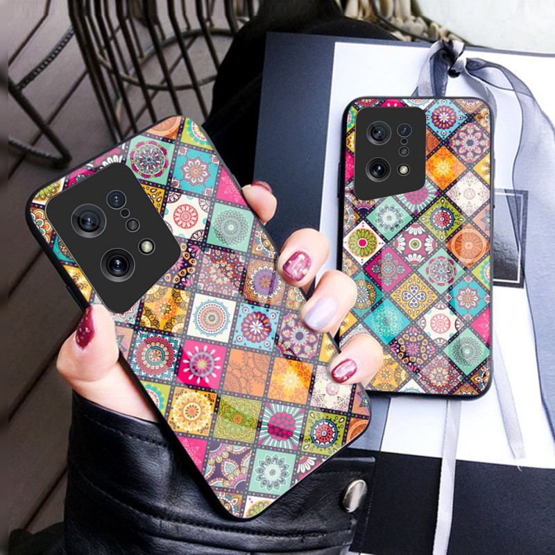 Cover Oppo Find X5 Patchwork Magnetisk Holder