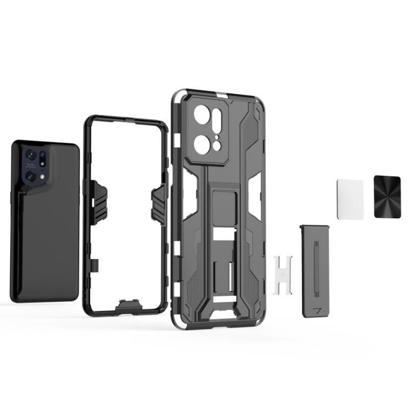 Cover Oppo Find X5 Pro Lodret Og Vandret Aftagelig Støtte