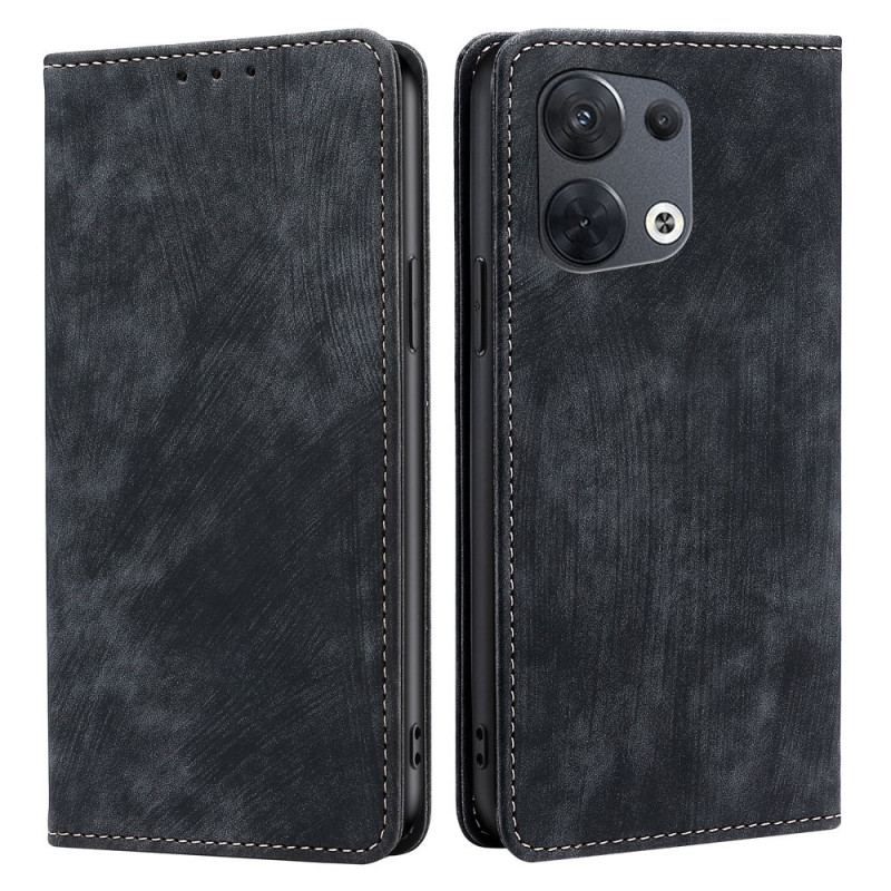 Cover Oppo Reno 8 Flip Cover Stiliseret Kunstlæder