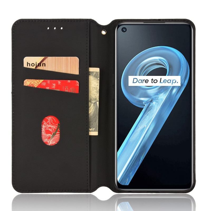 Cover Realme 9i Flip Cover 3d Kube Print