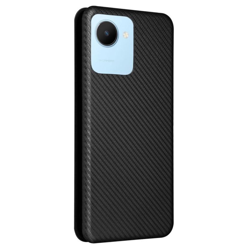 Cover Realme C30 Flip Cover Carbon Fiber Ring-support