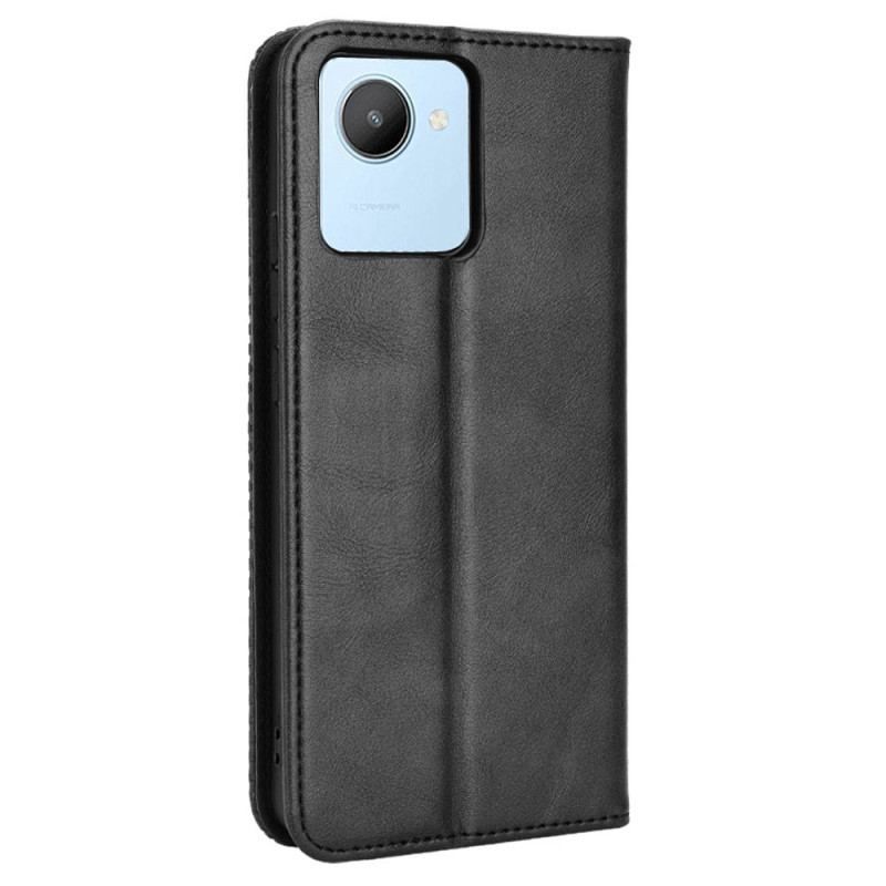 Cover Realme C30 Flip Cover Vintage-stil