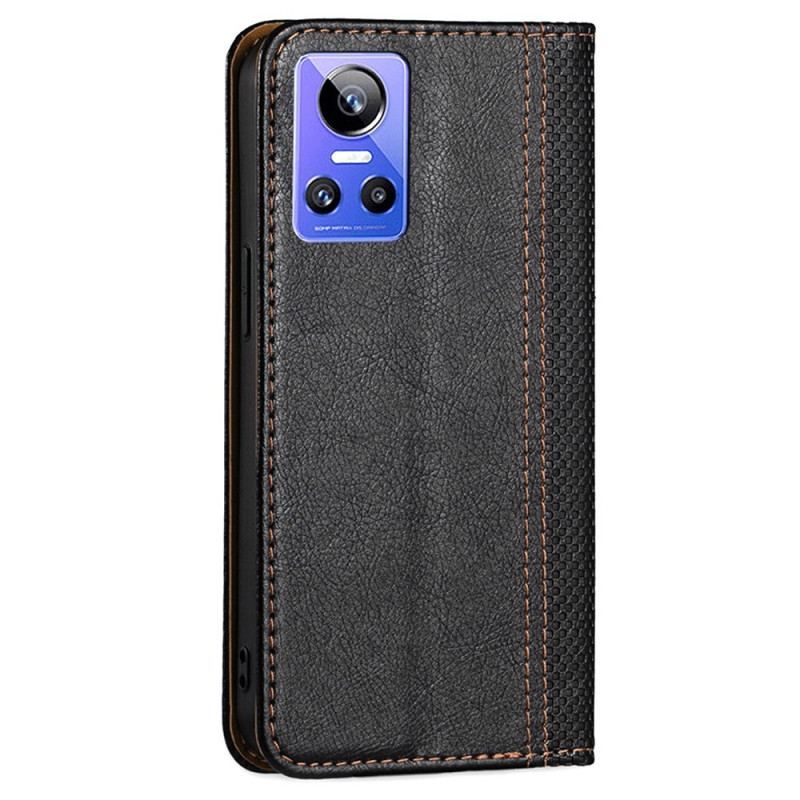 Cover Realme GT Neo 3 Flip Cover Jeans Tekstur