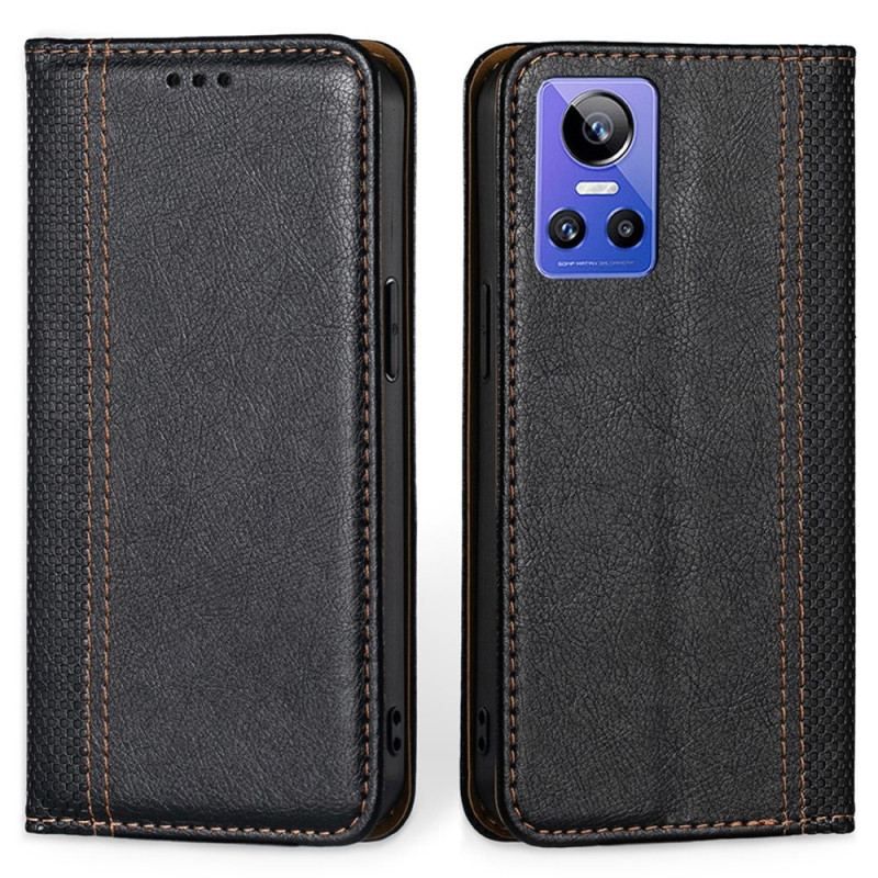 Cover Realme GT Neo 3 Flip Cover Jeans Tekstur