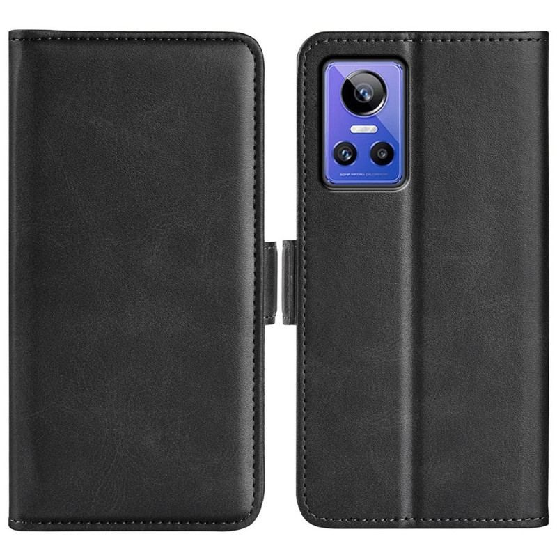 Cover Realme GT Neo 3 Flip Cover Tekstureret Kunstlæder