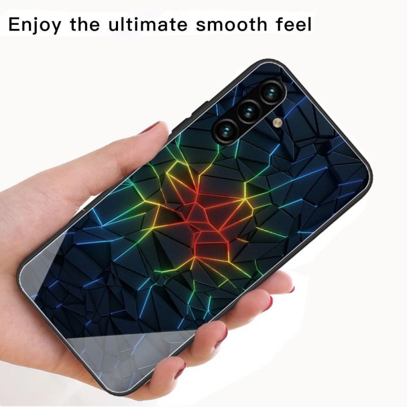 Cover Samsung Galaxy A13 5G / A04s Geometri Hærdet Glas