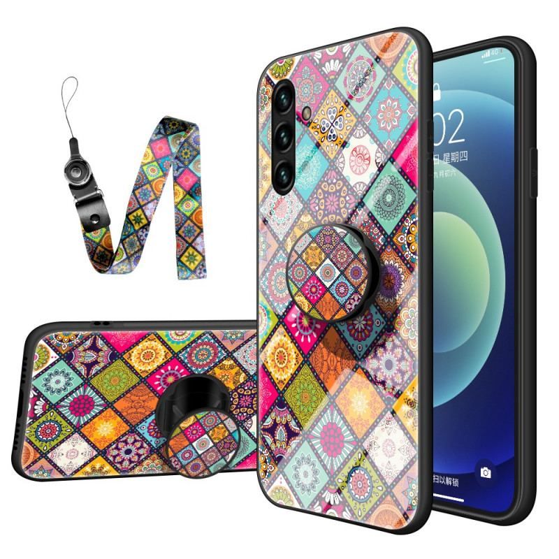 Cover Samsung Galaxy A13 5G / A04s Patchwork Magnetisk Holder