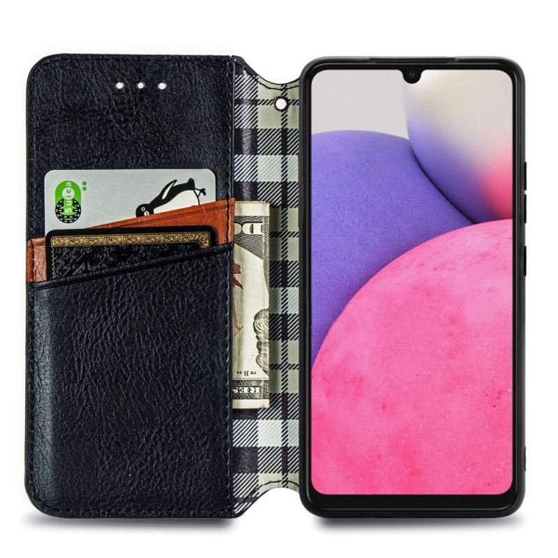 Cover Samsung Galaxy A13 Flip Cover Lædereffekt 3d-mønster