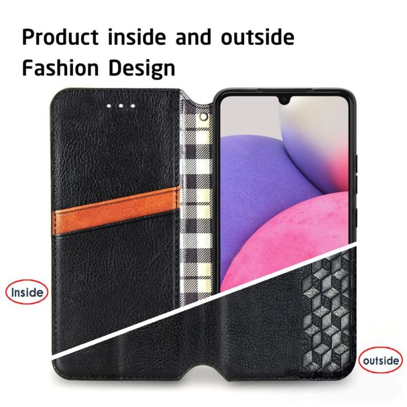 Cover Samsung Galaxy A13 Flip Cover Lædereffekt 3d-mønster