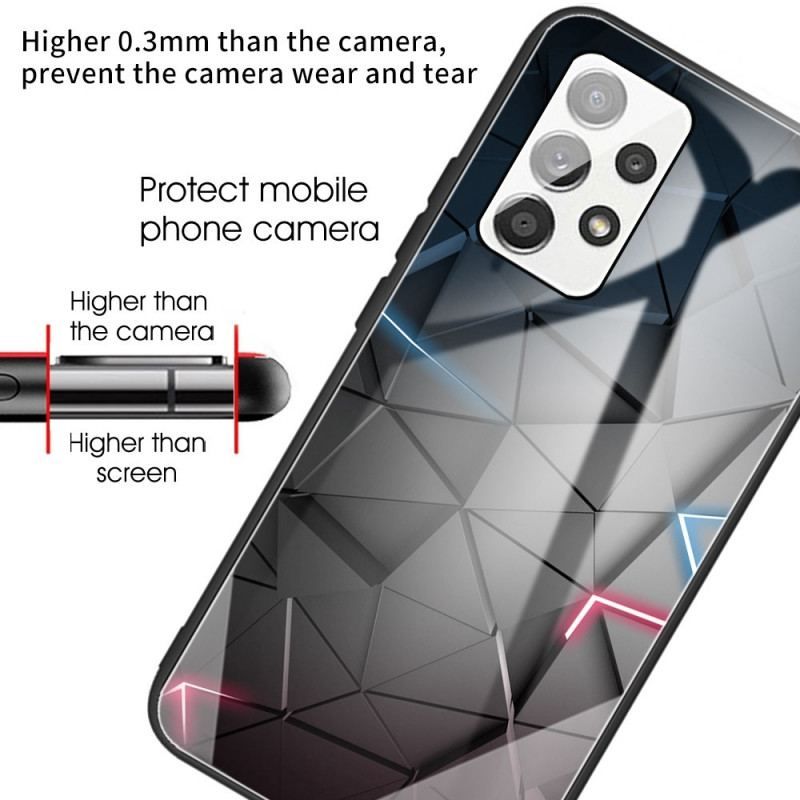 Cover Samsung Galaxy A13 Hærdet Glas Geometri