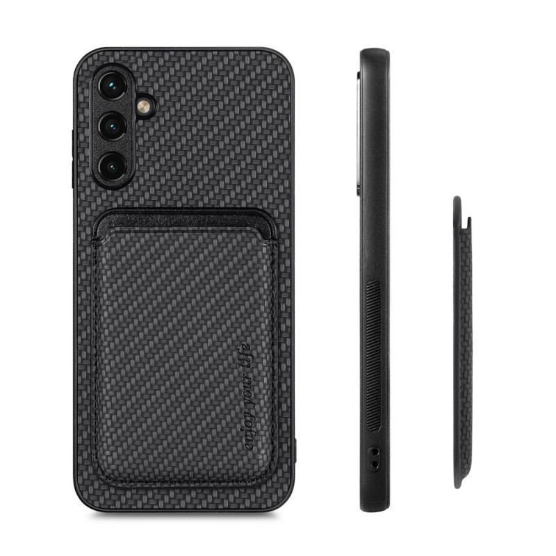 Cover Samsung Galaxy A14 / A14 5G Carbon Fiber Aftagelig Kortholder