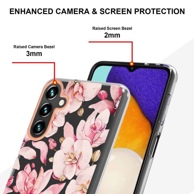 Cover Samsung Galaxy A14 / A14 5G Farverige Blomster