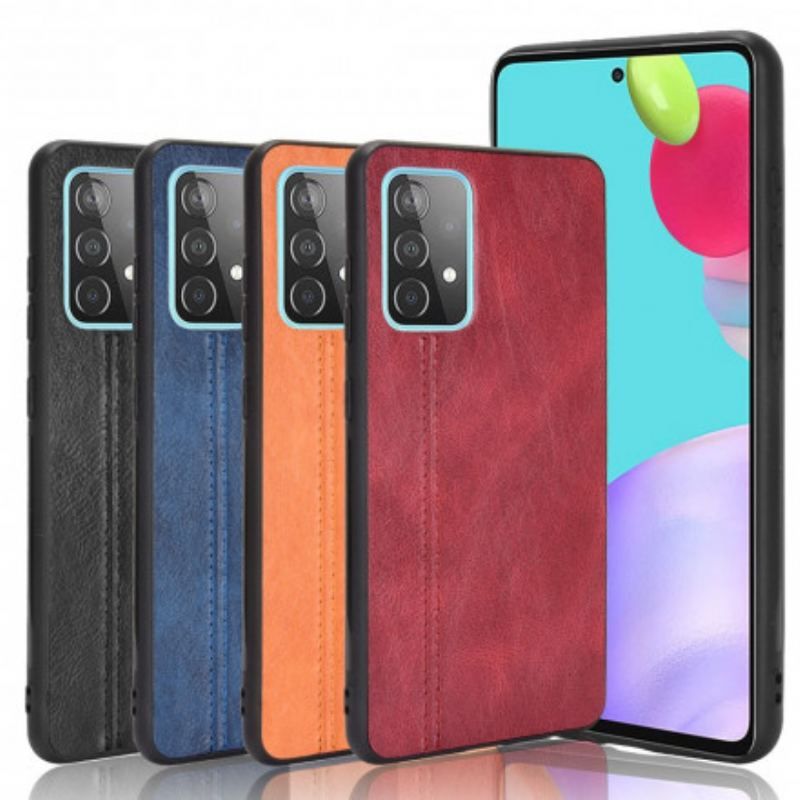 Cover Samsung Galaxy A52 4G / A52 5G / A52s 5G Couture Lædereffekt