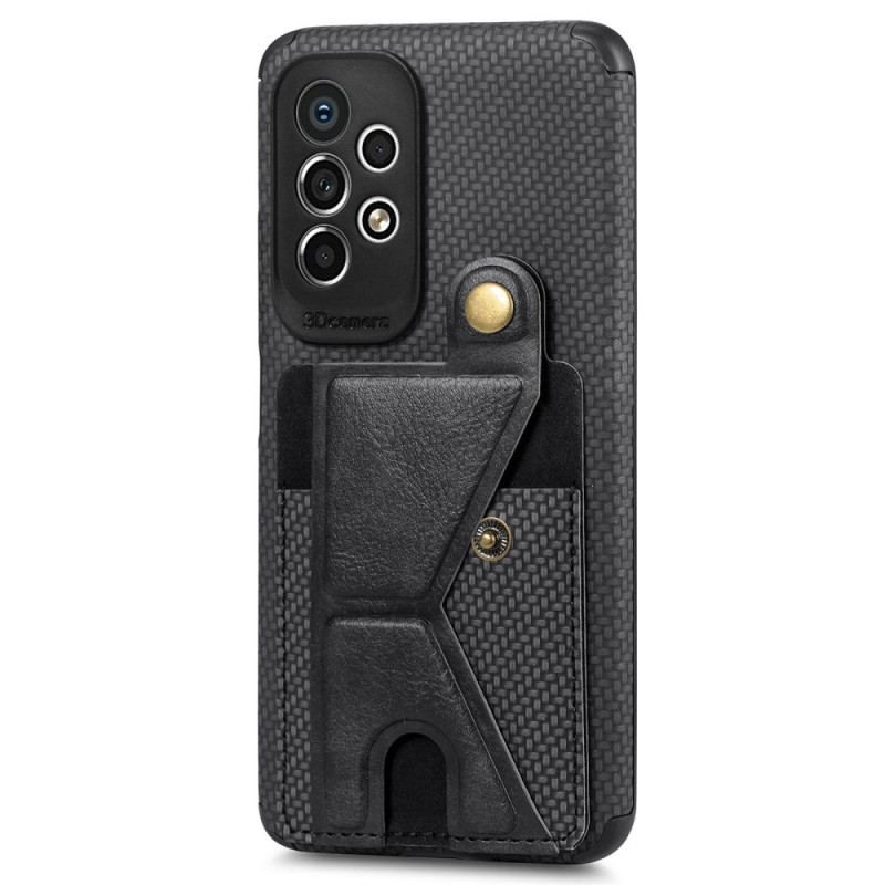 Cover Samsung Galaxy A53 5G Carbon Fiber Kortholder Beslag