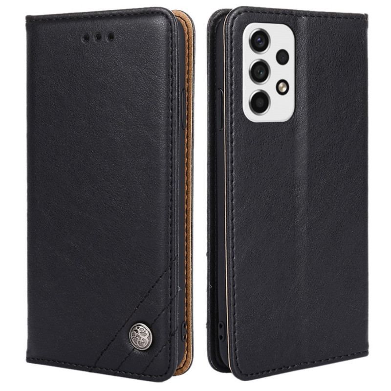 Cover Samsung Galaxy A53 5G Flip Cover Stil Lædernitte