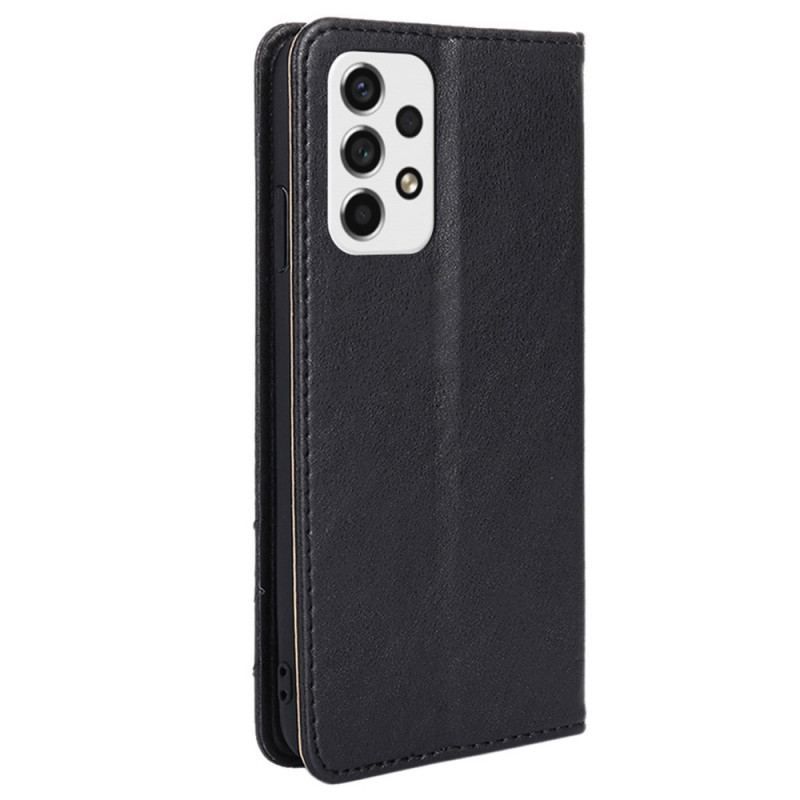 Cover Samsung Galaxy A53 5G Flip Cover Stil Lædernitte