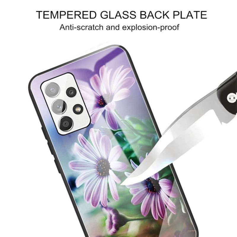 Cover Samsung Galaxy A53 5G Hærdet Glas Blomster