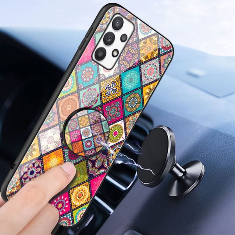 Cover Samsung Galaxy A53 5G Patchwork Magnetisk Holder