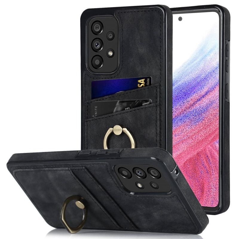 Cover Samsung Galaxy A53 5G Vintage Ring-beslag Og Kortholder