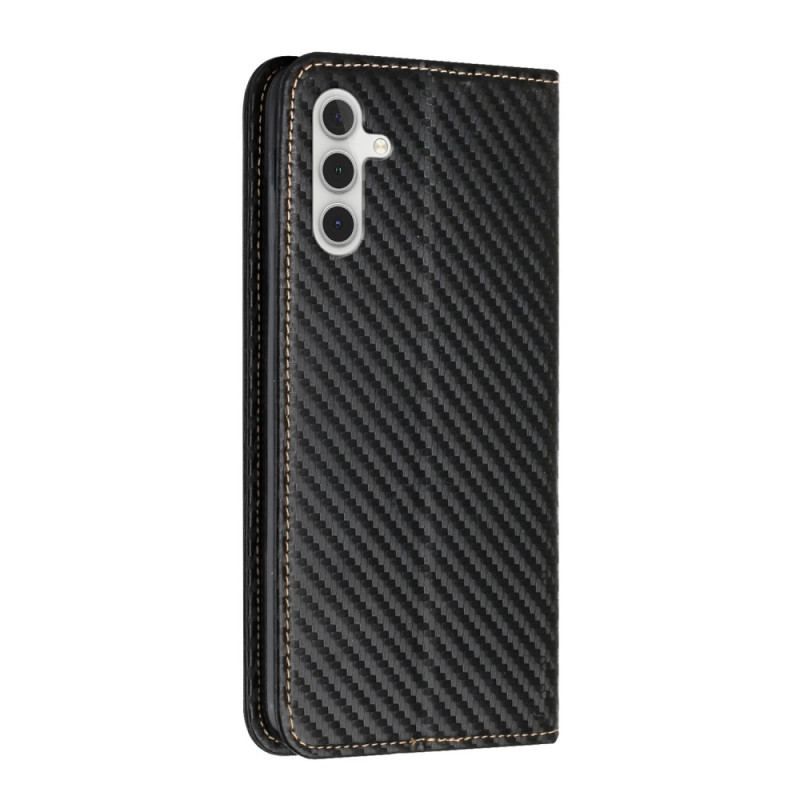 Cover Samsung Galaxy A54 5G Med Snor Flip Cover Strappy Carbon Fiber Style