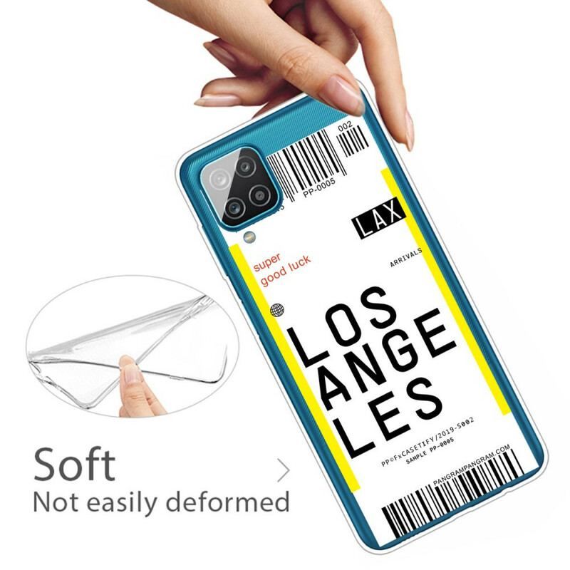 Cover Samsung Galaxy M12 / A12 Boardingkort Til Los Angeles