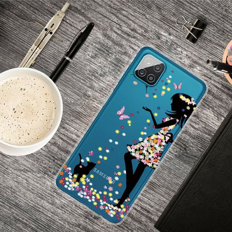 Cover Samsung Galaxy M12 / A12 Smukt Blomsterhoved