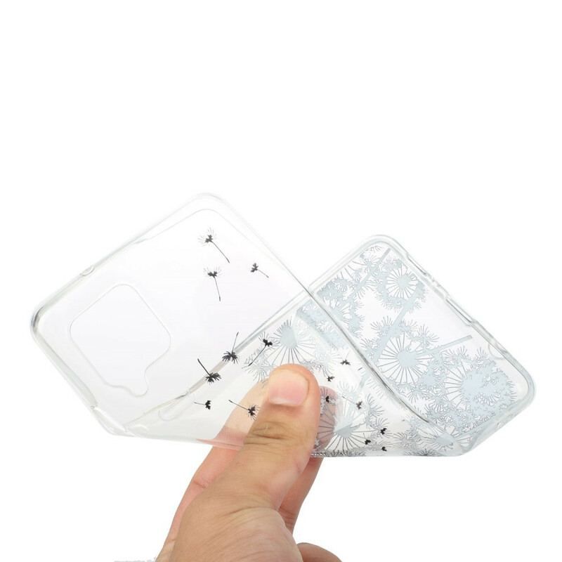 Cover Samsung Galaxy M12 / A12 Sømløse Sorte Mælkebøtter