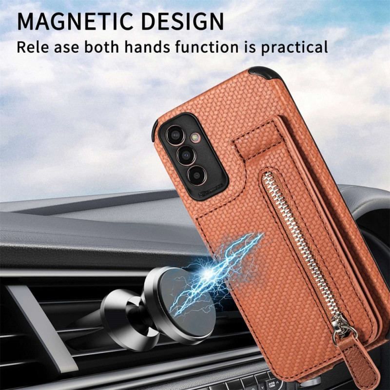 Cover Samsung Galaxy M13 Carbon Fiber Kortholder Beslag