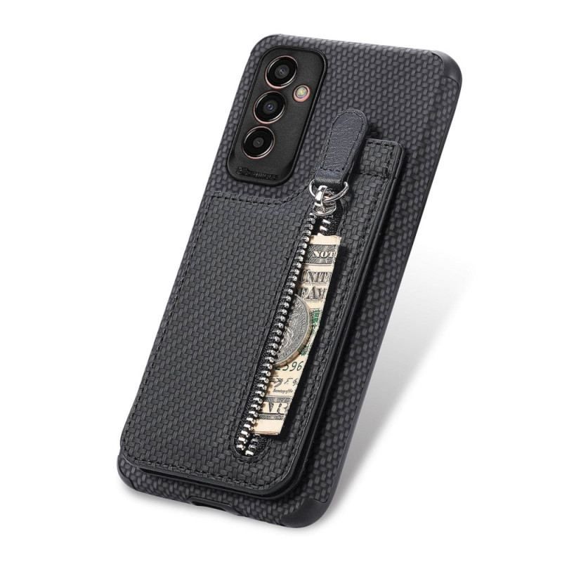 Cover Samsung Galaxy M13 Carbon Fiber Kortholder Beslag