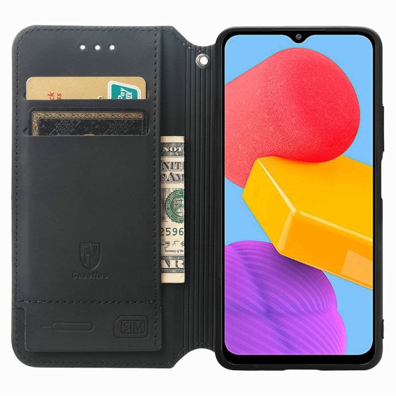 Cover Samsung Galaxy M13 Flip Cover Caseneo Rfid Design