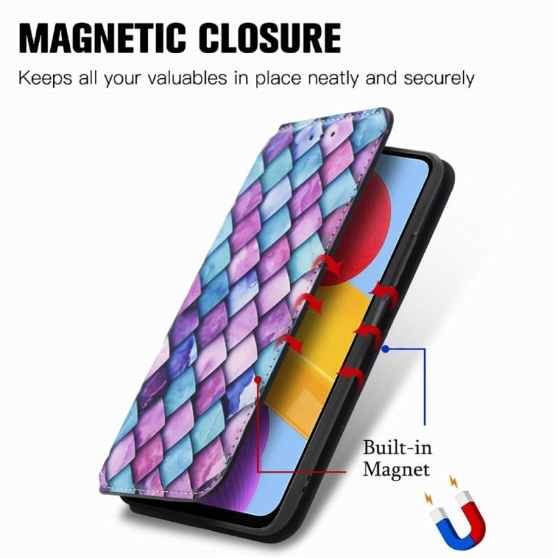 Cover Samsung Galaxy M13 Flip Cover Caseneo Rfid Design