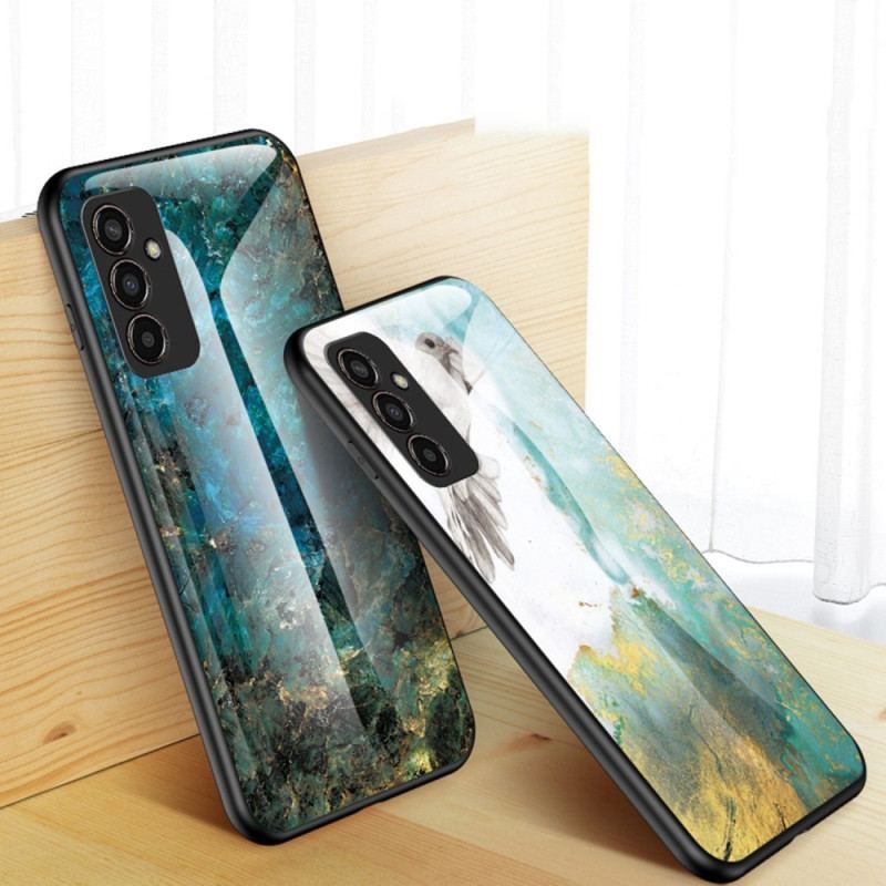 Cover Samsung Galaxy M13 Marmor Hærdet Glas