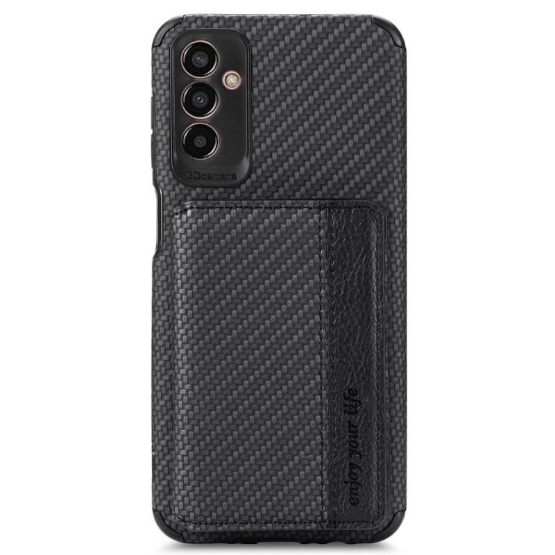 Cover Samsung Galaxy M13 Punge Etui Carbon Fiber Og Magnetisk Tegnebog