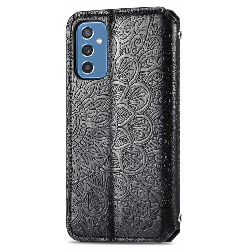 Cover Samsung Galaxy M52 5G Flip Cover Antik Imiteret Læder