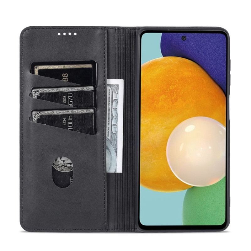 Cover Samsung Galaxy M52 5G Flip Cover Azns Lædereffekt