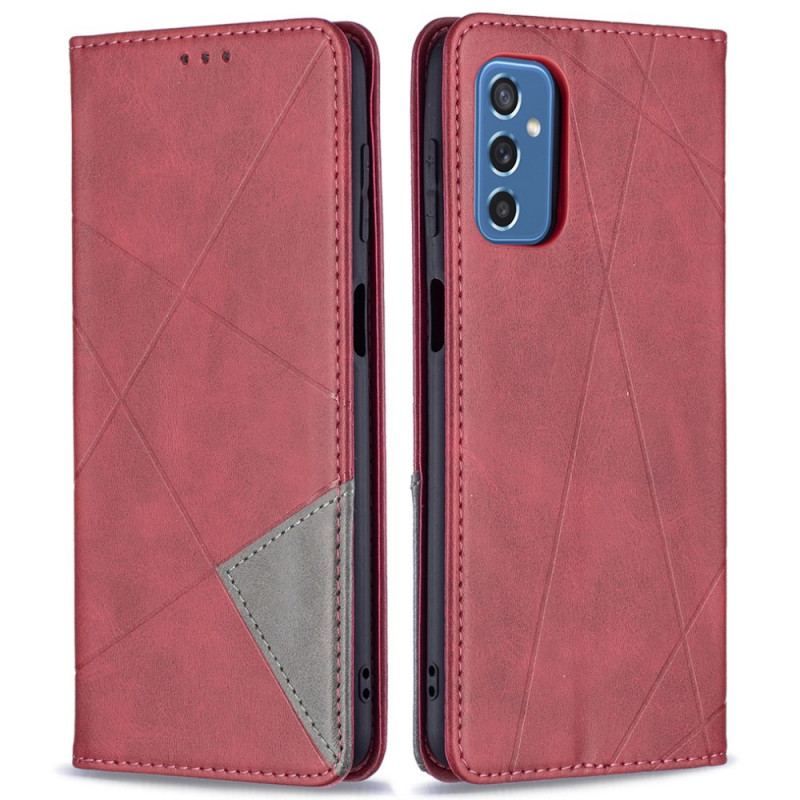 Cover Samsung Galaxy M52 5G Flip Cover Imiteret Læder Mønster