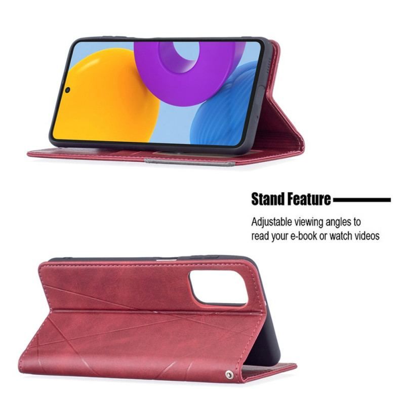 Cover Samsung Galaxy M52 5G Flip Cover Imiteret Læder Mønster