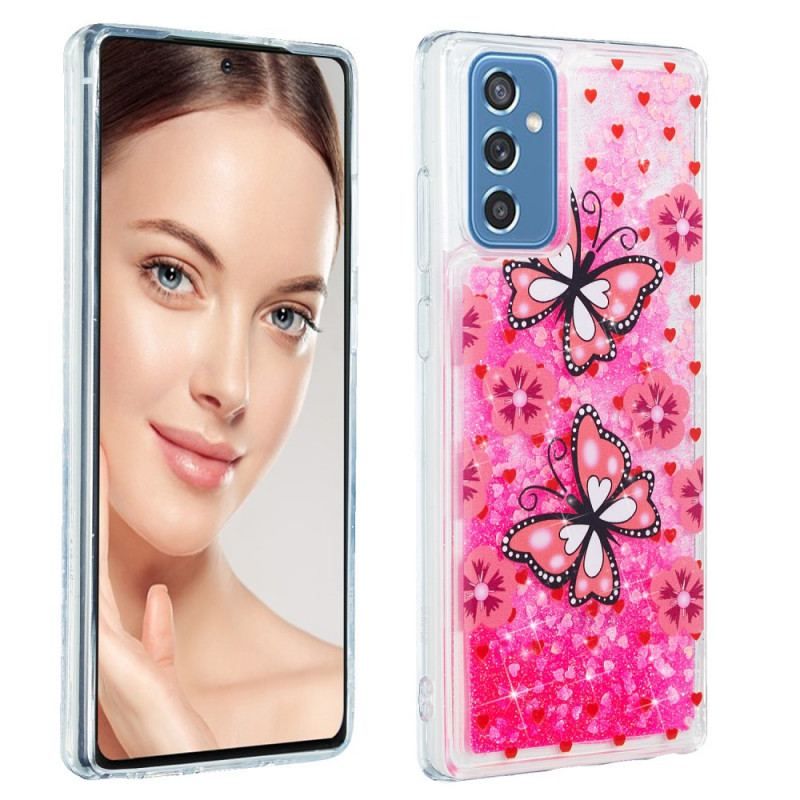 Cover Samsung Galaxy M52 5G Pink Sommerfugle