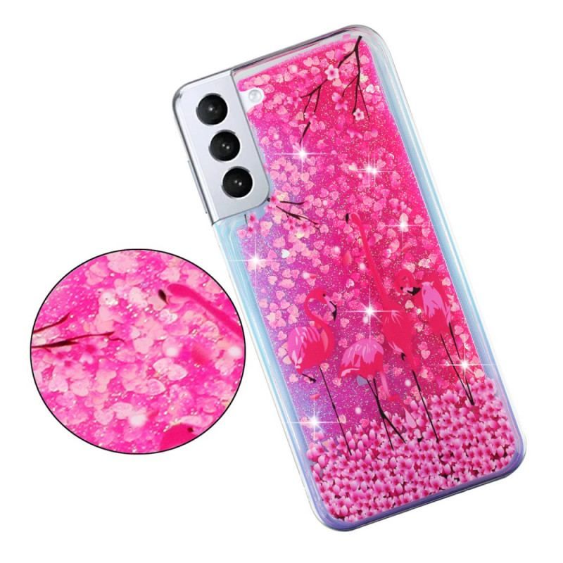 Cover Samsung Galaxy S22 5G Flamingo Pailletter