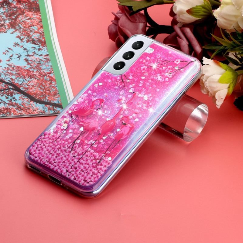 Cover Samsung Galaxy S22 5G Flamingo Pailletter