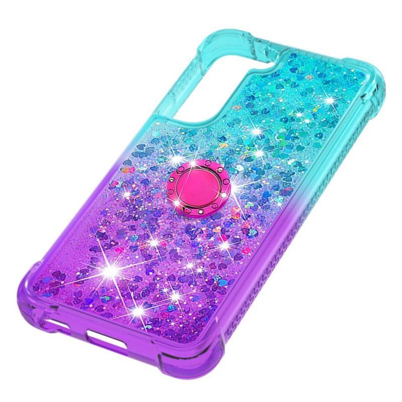 Cover Samsung Galaxy S22 5G Glitter Ring-bracket