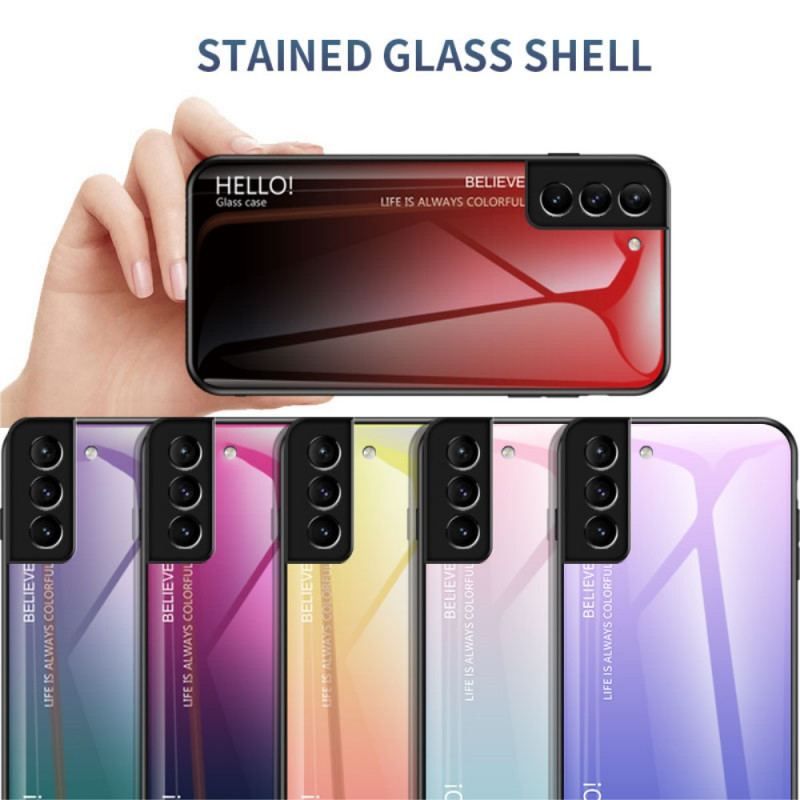 Cover Samsung Galaxy S22 5G Hærdet Glas Hej