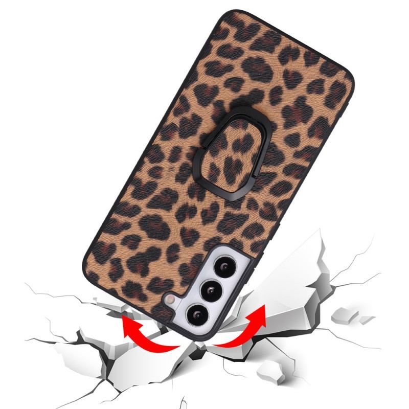 Cover Samsung Galaxy S22 5G Leopard Stil Ring-støtte