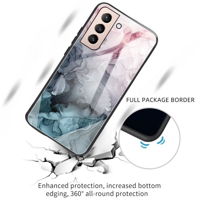 Cover Samsung Galaxy S22 5G Marmor Hærdet Glas