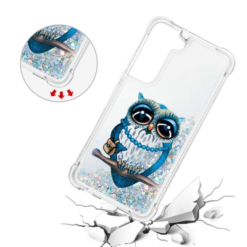 Cover Samsung Galaxy S22 5G Miss Owl Pailletter