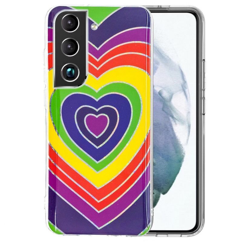 Cover Samsung Galaxy S22 5G Psykedelisk Hjerte