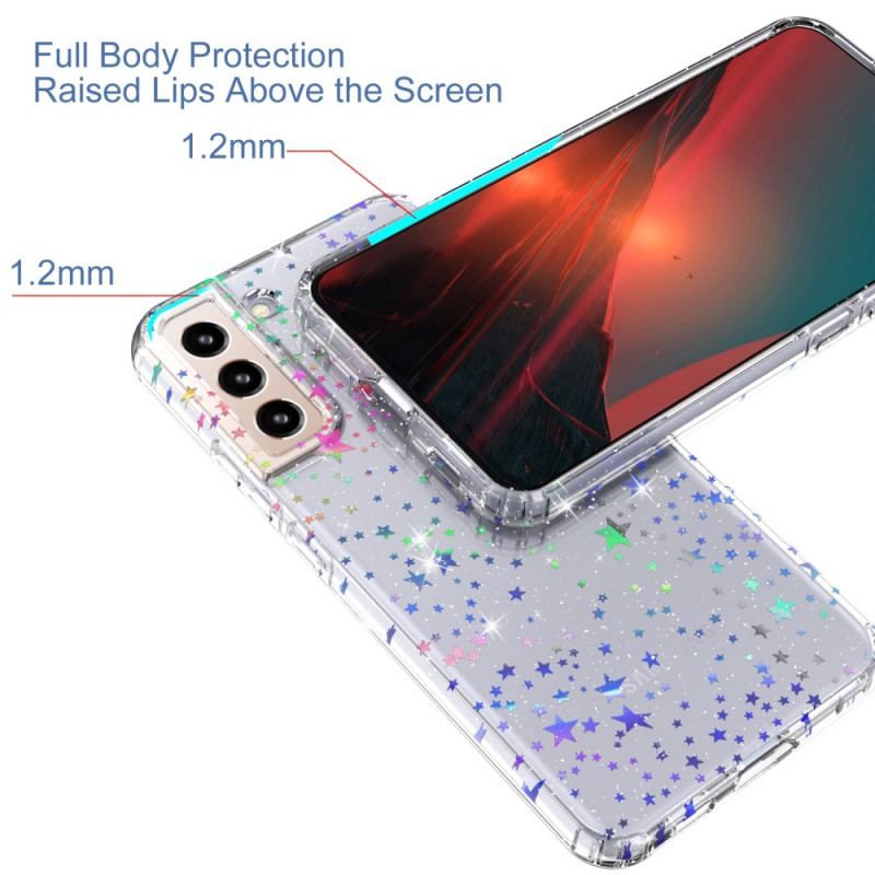 Cover Samsung Galaxy S22 5G Silikone Fleksible Stjerner