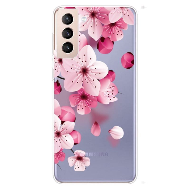 Cover Samsung Galaxy S22 5G Små Lyserøde Blomster